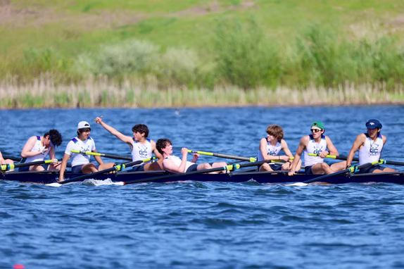 Hugo during rowing training